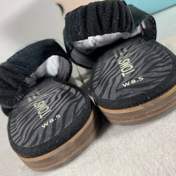 NIB TOMS Women’s Julie Slingback Flat in Black Suede Size 8.5 - Picture 8 of 11